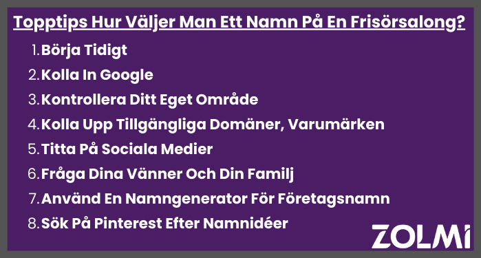 Topptips hur väljer man ett namn på en frisörsalong?